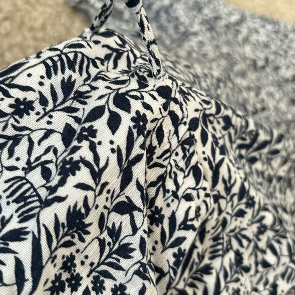 Loft, size L. New with tags- only tried on! Navy and white floral pattern.